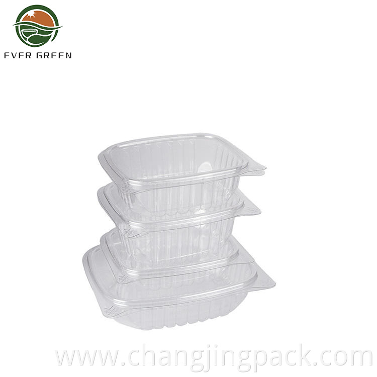 Made of PET,Clear and Anti-fog.Our secure clamshell containers lock in freshness, keeping your food delectable and undamaged